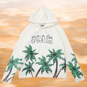 Palm Angels Men's White Hoodie